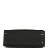 Hermes Kelly Sellier 25 Black Epsom Gold Hardware - Thumbnail View 6
