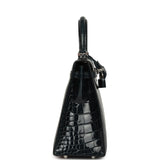 Hermes Kelly Sellier 25 Vert Rousseau Shiny Alligator Palladium Hardware - Thumbnail View 3