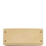 Pre-owned Hermes Kelly Sellier 28 Parchemin Ostrich Palladium Hardware - Thumbnail View 6