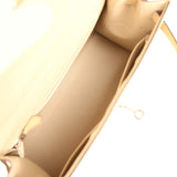 Pre-owned Hermes Kelly Sellier 28 Parchemin Ostrich Palladium Hardware - Thumbnail View 8