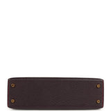 Hermes Special Order (HSS) Kelly Sellier 20 Raisin and Anemone Chevre Mysore Permabrass Hardware - Thumbnail View 6
