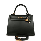 Hermes Kelly Sellier 25 Vert Fonce Box Gold Hardware - Thumbnail View 1