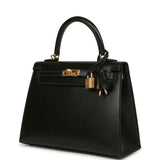 Hermes Kelly Sellier 25 Vert Fonce Box Gold Hardware - Thumbnail View 5