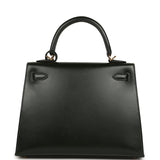 Hermes Kelly Sellier 25 Vert Fonce Box Gold Hardware - Thumbnail View 4