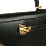 Hermes Kelly Sellier 25 Vert Fonce Box Gold Hardware - Thumbnail View 7