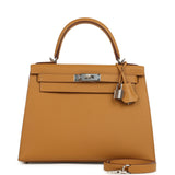 Hermes Kelly Sellier 28 Sesame Epsom Palladium Hardware - Thumbnail View 1