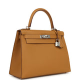 Hermes Kelly Sellier 28 Sesame Epsom Palladium Hardware - Thumbnail View 2