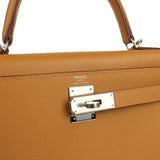 Hermes Kelly Sellier 28 Sesame Epsom Palladium Hardware - Thumbnail View 7