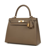 Hermes Kelly Sellier 25 Etoupe Epsom Gold Hardware - Thumbnail View 5