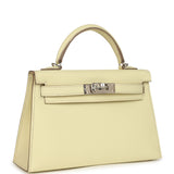 Hermes Kelly Sellier 20 Jaune Milton Epsom Palladium Hardware