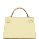 Hermes Kelly Sellier 20 Jaune Milton Epsom Palladium Hardware