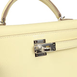 Hermes Kelly Sellier 20 Jaune Milton Epsom Palladium Hardware
