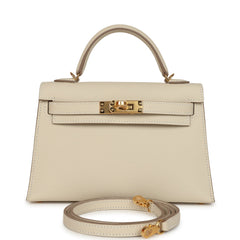 Hermes Kelly Sellier 20 Craie Epsom Gold Hardware