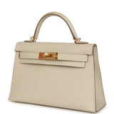 Hermes Kelly Sellier 20 Craie Epsom Gold Hardware - Thumbnail View 5