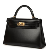 Hermes Kelly Sellier 20 Black Box Gold Hardware - Thumbnail View 5
