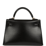 Hermes Kelly Sellier 20 Black Box Gold Hardware - Thumbnail View 4