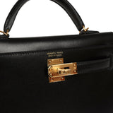 Hermes Kelly Sellier 20 Black Box Gold Hardware - Thumbnail View 7