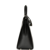 Vintage Hermes Kelly Sellier 32 Black Tadelakt Palladium Hardware - Thumbnail View 3