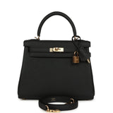 Hermes Kelly Retourne 25 Black Togo Permabrass Hardware Payment 2 for EC - Thumbnail View 1