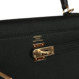 Hermes Kelly Retourne 25 Black Togo Permabrass Hardware Payment 2 for EC - Thumbnail View 7