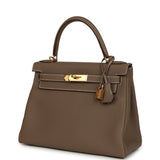 Pre-owned Hermes Kelly Retourne 28 Etoupe Togo Gold Hardware - Thumbnail View 5
