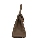 Pre-owned Hermes Kelly Retourne 28 Etoupe Togo Gold Hardware - Thumbnail View 3