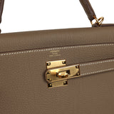 Pre-owned Hermes Kelly Retourne 28 Etoupe Togo Gold Hardware - Thumbnail View 7