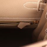 Pre-owned Hermes Kelly Retourne 28 Etoupe Togo Gold Hardware - Thumbnail View 9
