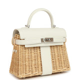 Hermes Mini Picnic Kelly 20 White Swift Palladium Hardware - Thumbnail View 2