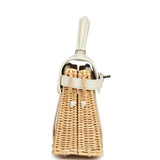 Hermes Mini Picnic Kelly 20 White Swift Palladium Hardware - Thumbnail View 3
