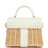 Hermes Mini Picnic Kelly 20 White Swift Palladium Hardware - Thumbnail View 4