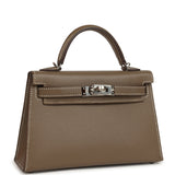 Pre-owned Hermes Kelly Sellier 20 Etoupe Epsom Palladium Hardware - Thumbnail View 2