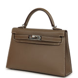 Pre-owned Hermes Kelly Sellier 20 Etoupe Epsom Palladium Hardware - Thumbnail View 5