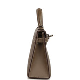 Pre-owned Hermes Kelly Sellier 20 Etoupe Epsom Palladium Hardware - Thumbnail View 3