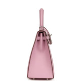Hermes Special Order (HSS) Kelly Sellier 25 Mauve Sylvestre Verso Epsom Palladium Hardware - Thumbnail View 3
