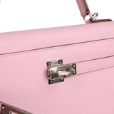 Hermes Special Order (HSS) Kelly Sellier 25 Mauve Sylvestre Verso Epsom Palladium Hardware - Thumbnail View 7