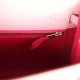 Hermes Special Order (HSS) Kelly Sellier 25 Mauve Sylvestre Verso Epsom Palladium Hardware - Thumbnail View 9