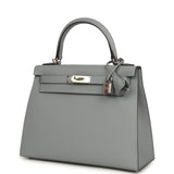 Hermes Kelly Sellier 28 Gris Pantin Epsom Palladium Hardware - Thumbnail View 5