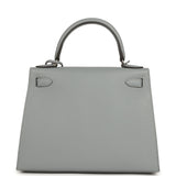 Hermes Kelly Sellier 28 Gris Pantin Epsom Palladium Hardware - Thumbnail View 4
