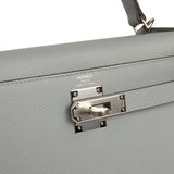 Hermes Kelly Sellier 28 Gris Pantin Epsom Palladium Hardware - Thumbnail View 7