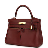 Hermes Kelly Lakis 28 Rouge H Swift Gold Hardware - Thumbnail View 5