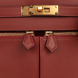 Hermes Kelly Lakis 28 Rouge H Swift Gold Hardware - Thumbnail View 8