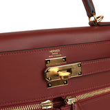Hermes Kelly Lakis 28 Rouge H Swift Gold Hardware - Thumbnail View 9