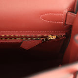Hermes Kelly Lakis 28 Rouge H Swift Gold Hardware - Thumbnail View 11