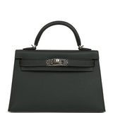 Hermes Kelly Sellier 20 Vert Fonce Epsom Palladium Hardware - Thumbnail View 7