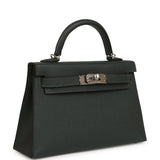 Hermes Kelly Sellier 20 Vert Fonce Epsom Palladium Hardware - Thumbnail View 2