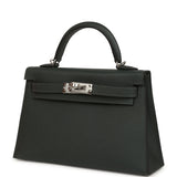 Hermes Kelly Sellier 20 Vert Fonce Epsom Palladium Hardware - Thumbnail View 5