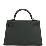 Hermes Kelly Sellier 20 Vert Fonce Epsom Palladium Hardware - Thumbnail View 4