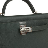 Hermes Kelly Sellier 20 Vert Fonce Epsom Palladium Hardware - Thumbnail View 8