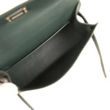 Hermes Kelly Sellier 20 Vert Fonce Epsom Palladium Hardware - Thumbnail View 9